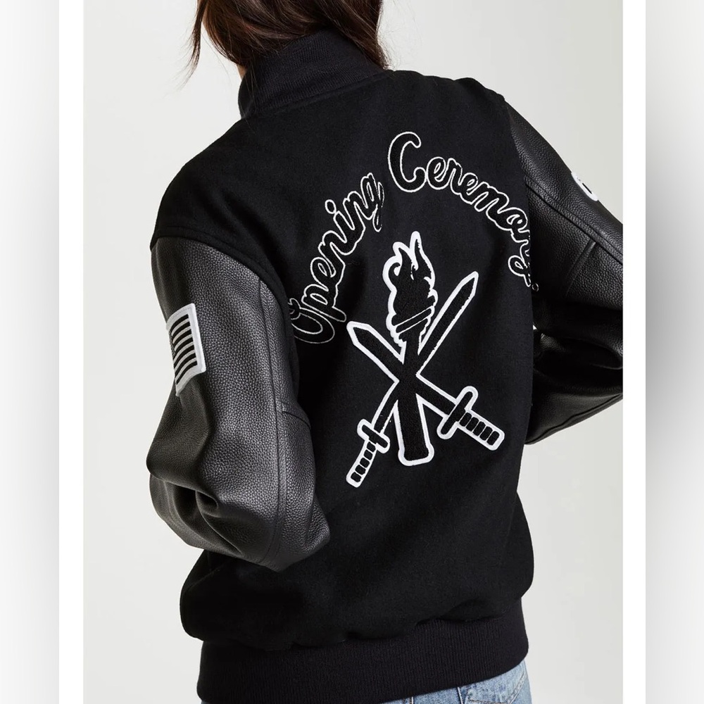 Opening Ceremony Black Varsity Jacket Unisex S - Picture 8 of 15